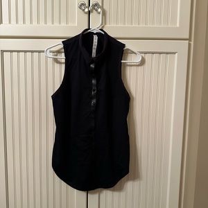 NWT - Lululemon - Women's Hot Hitter Sleeveless Polo II - Color: Black - Size: 6